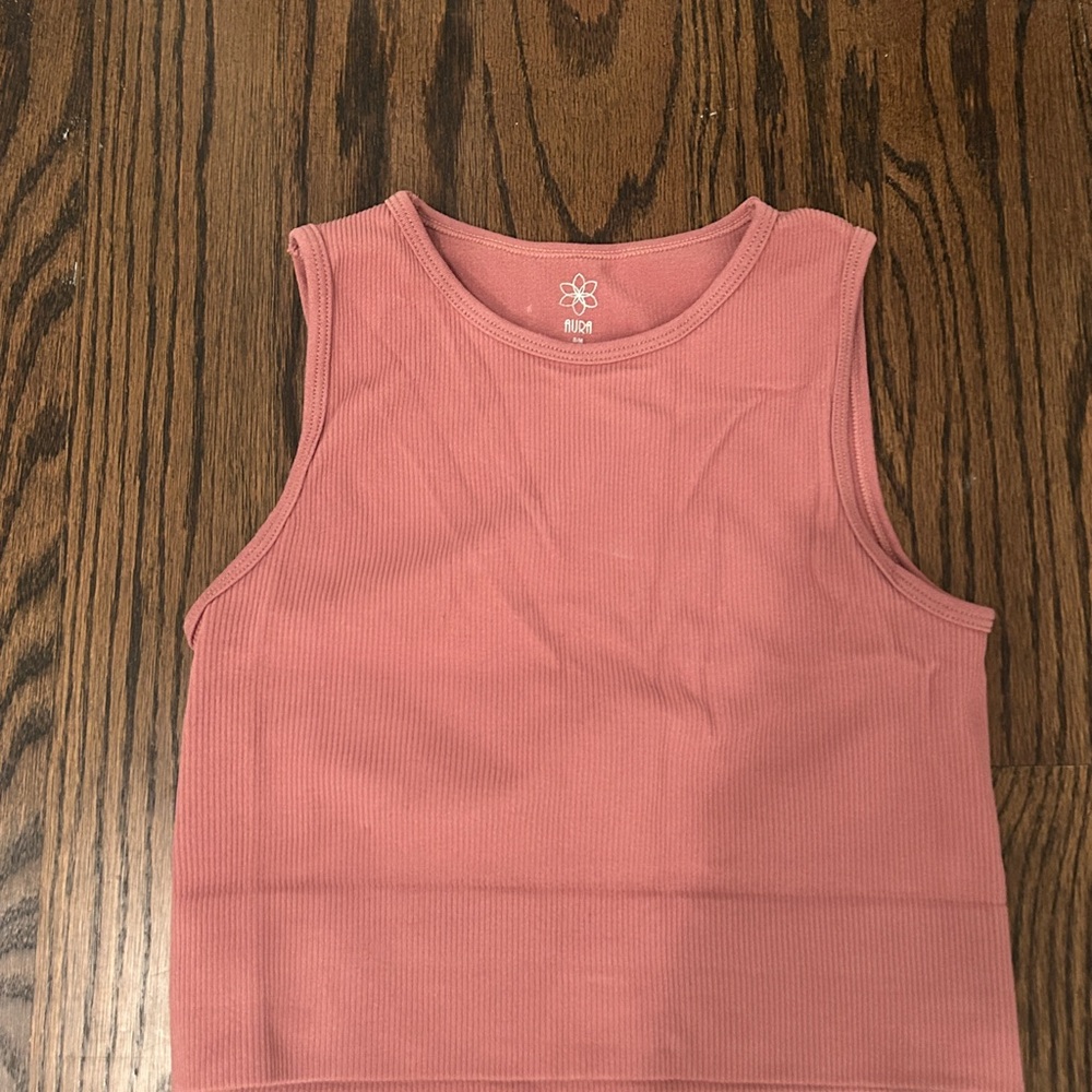 Pink Ribbed Tank Top